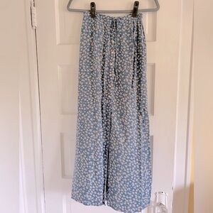 American Eagle Floral Print Chiffon Midi Skirt